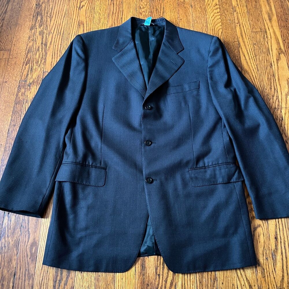 Canali Proposta Super 120s Wool Pinstripe Blazer Jacket Men's 50R Made in Italy
